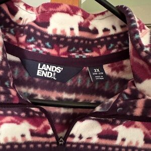 New w/o tags Lands End women’s Fleece 1/4 zip